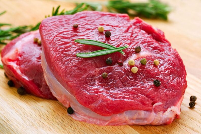 carne para aumentar la potencia