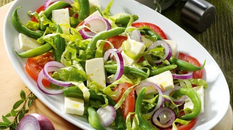 ensalada de verduras para aumentar la potencia