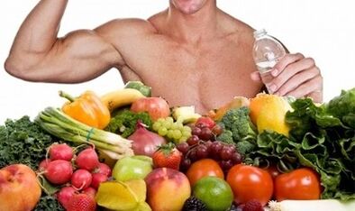 frutas y verduras para la potencia masculina